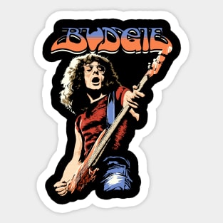 Budgie Band Burke Shelley Guitar v2 Sticker